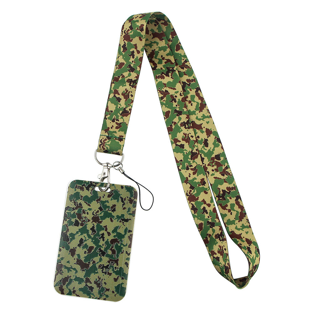 Wholesale Leopard Print Album Smiley Polyester Badge Lanyard